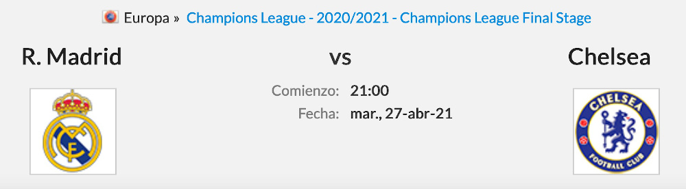 Pronóstico Real Madrid vs Chelsea, estadísticas, previa y ...