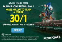 Paddy Power Dublin Racing Festival Offer: Get Odds of 30/1 on Willie Mullins to Train a Winner