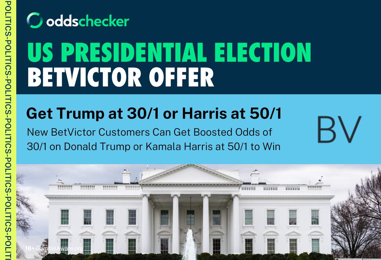 US Presidential Odds Boost: Get 30/1 on Donald Trump or 50/1 on Kamala Harris With the BetVictor Sign Up Offer
