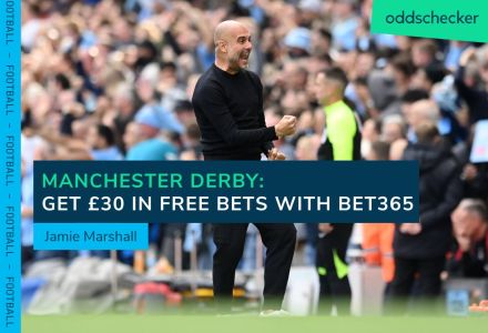 Bet365 Football: Bet £10, Get £30 in Free Bets on Manchester City vs. Manchester United