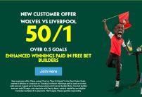 Paddy Power Sign Up Offer: Get 50/1 on a Goal Scored in Wolves v Liverpool 
