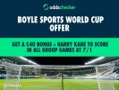 Get £40 in Free Bets + Harry Kane to Score in All World Cup Group Games Boosted to 7/1 with BOYLE Sports