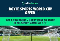 Get £40 in Free Bets + Harry Kane to Score in All World Cup Group Games Boosted to 7/1 with BOYLE Sports