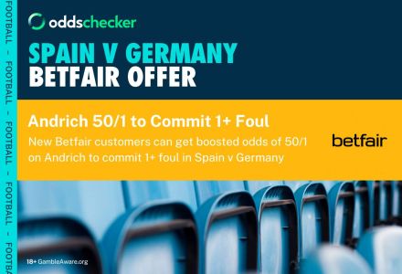 Betfair Germany v Denmark: 50/1 Odds Boost Promotion for 1+ Goal to be  Scored in the Game