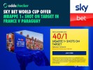 Sky Bet World Cup Offer: Get 40/1 on 1+ Mbappe Shot on Target in France v Paraguay