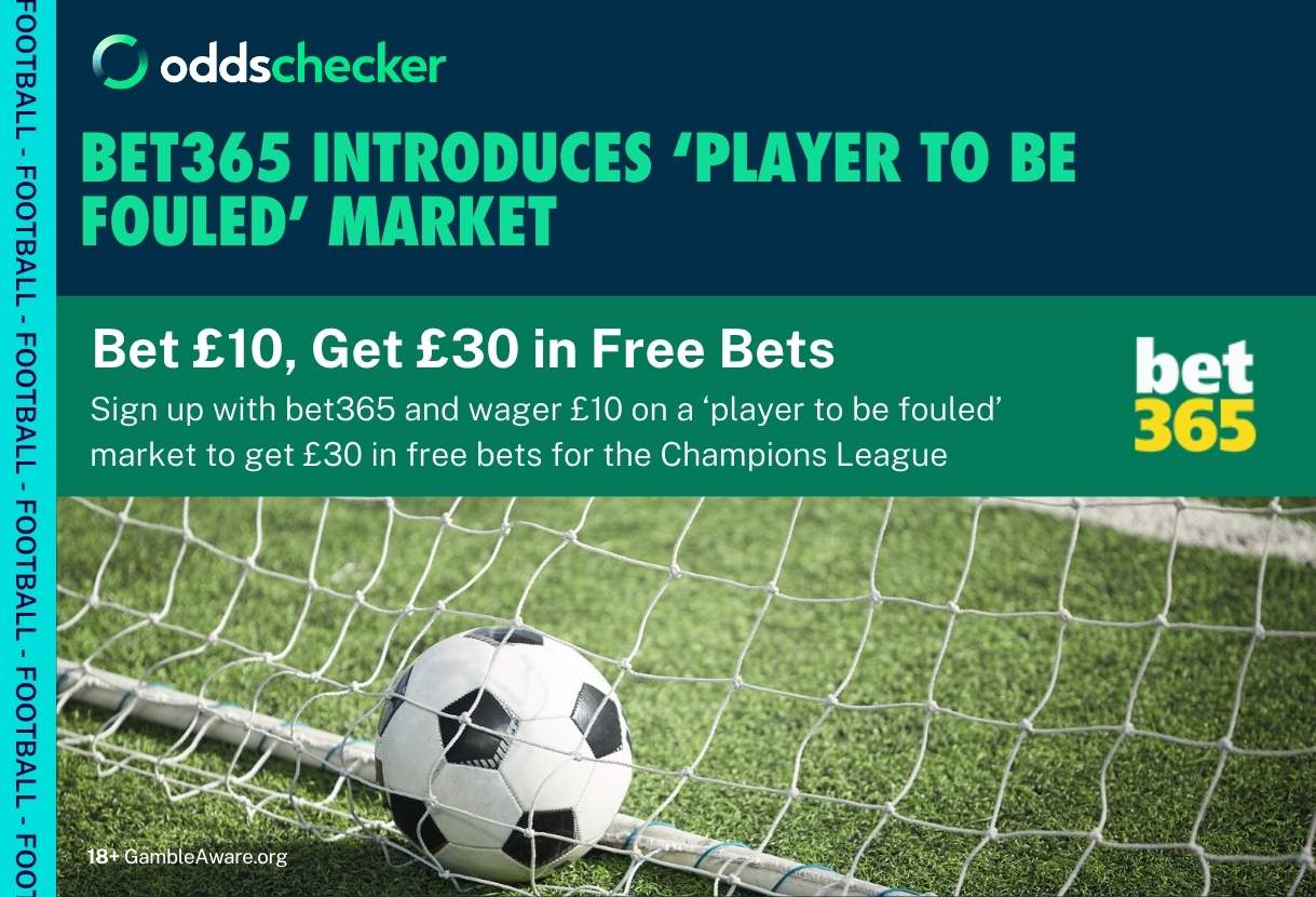 Players to be Fouled Market Added to bet365: Bet £10, Get £30 on the Champions League