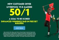 Paddy Power UCL Offer: Get 50/1 on 1+ Goals in Liverpool v Real Madrid 