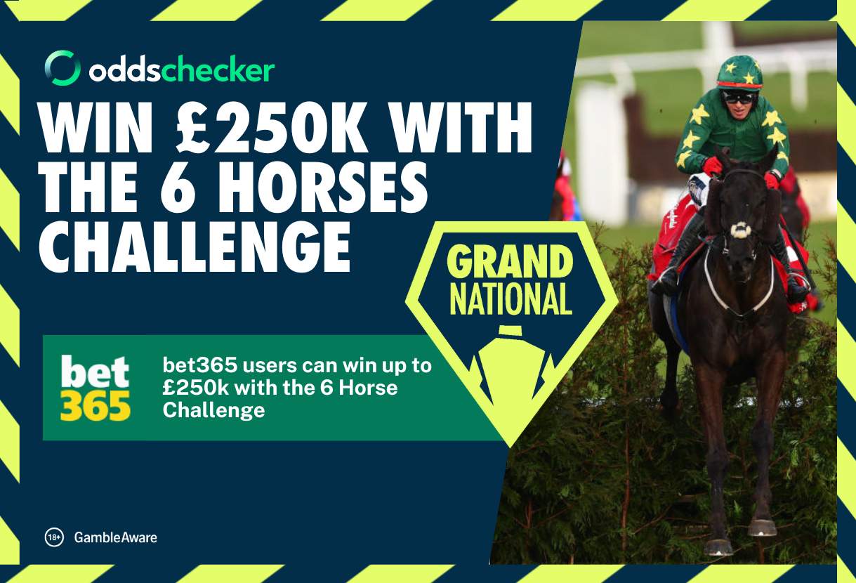 Win up to £250,000 with the bet365 Grand National 6 Horses Challenge