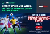 NetBet World Cup Offer: Get 50/1 on England to Qualify for the Knockouts 
