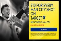 Sky Bet Brentford v Man City Offer: Claim a £10 Free Bet for Every Man City Shot on Target