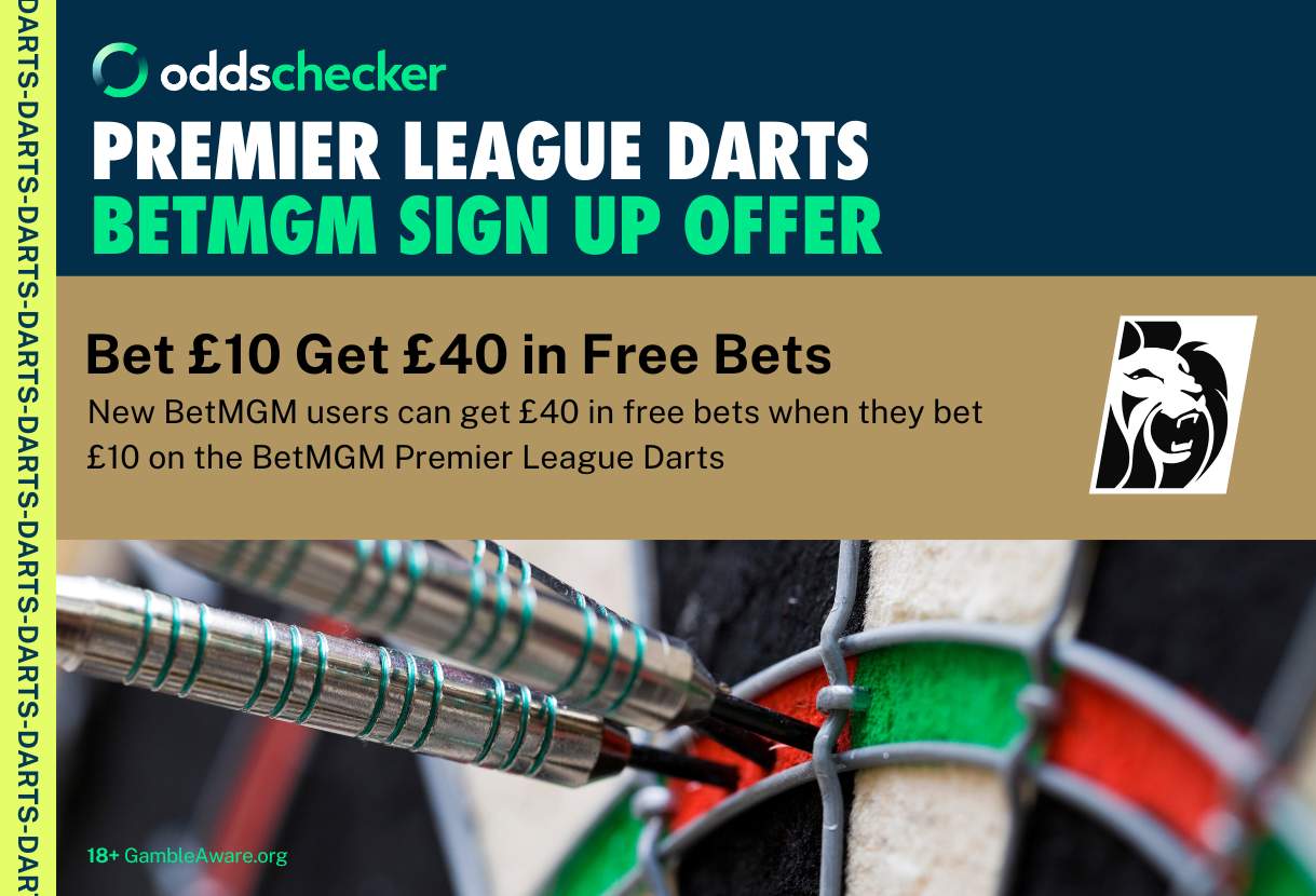 BetMGM Sign Up Offer: Bet £10 Get £40 in Free Bets for the BetMGM Premier League Darts