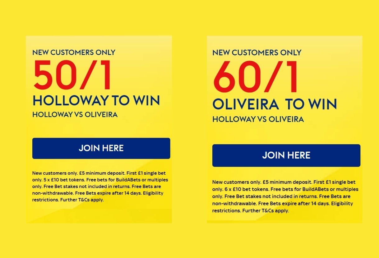 Sky Bet UFC 326 Offer: Get 60/1 on Oliveira or 50/1 on Holloway to Win