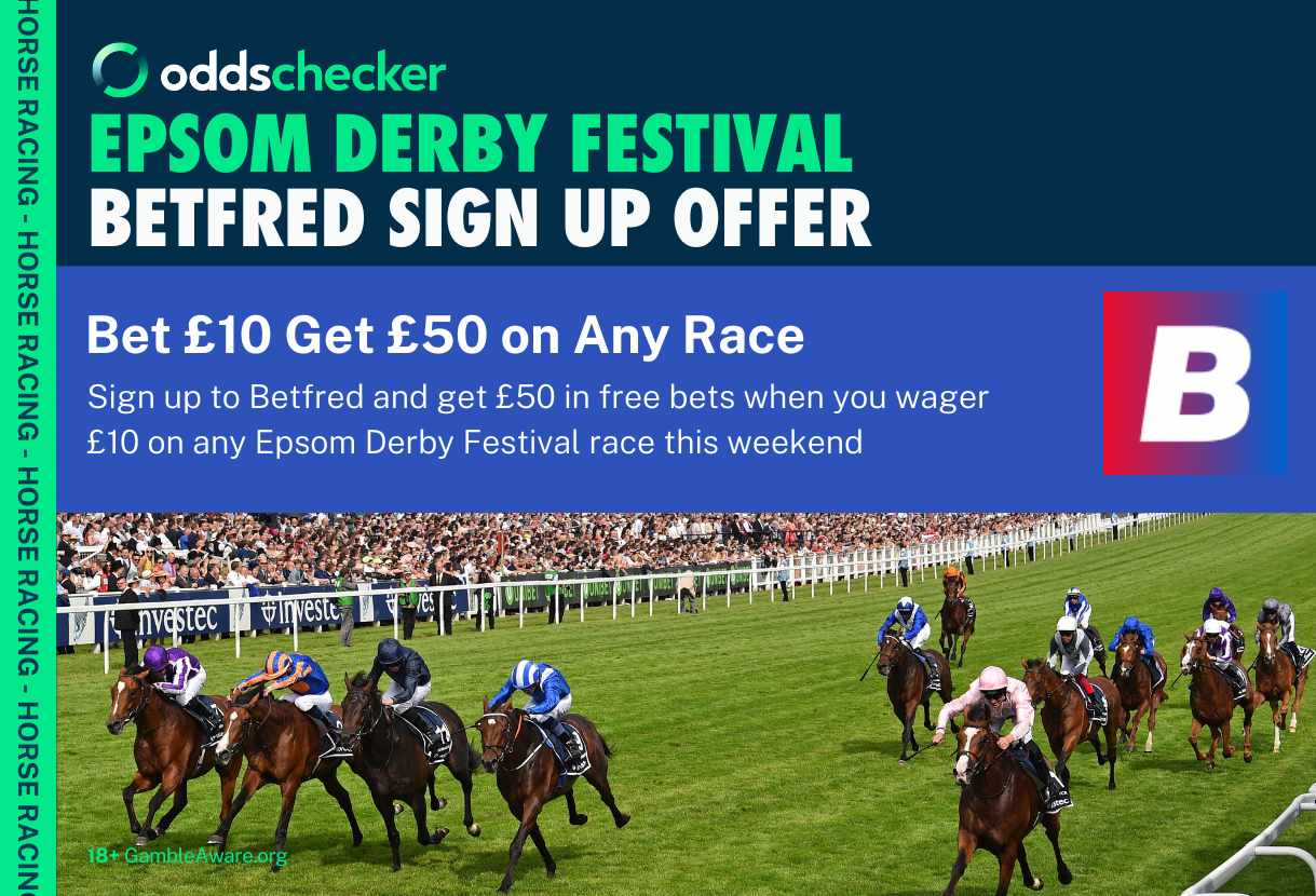 Betfred Sign Up Offer: Bet £10, Get £50 in Free Bets on the 2025 Betfred Epsom Oaks, Epsom Derby