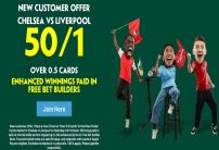 Paddy Power - Chelsea vs Liverpool: Get 50/1 On over 0.5 Cards