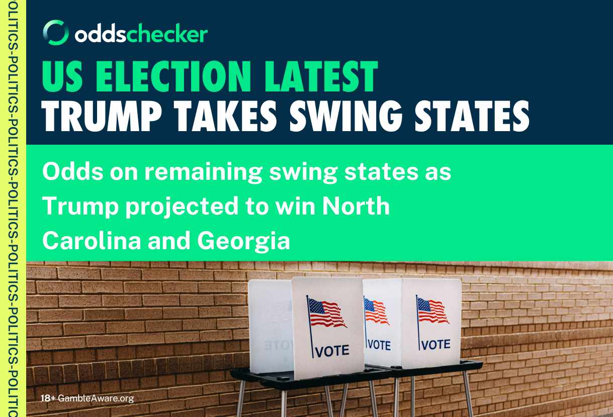 Odds Update on Key Swing States as Donald Trump Nears US Election Landslide