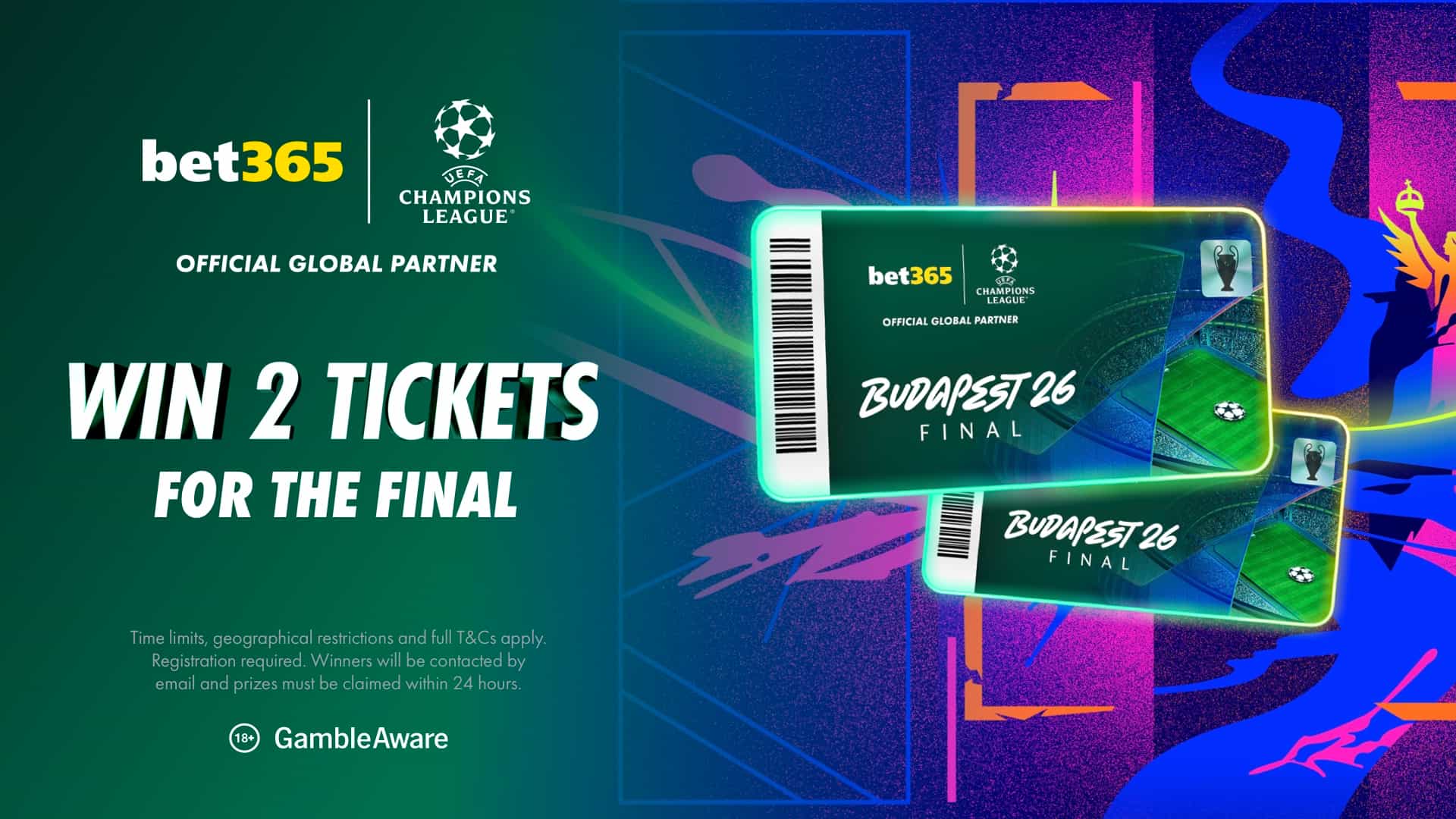 Win Tickets to the Champions League Final with bet365, Plus Get £30 in Free Bets