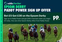 Paddy Power Epsom Derby Offers: Bet £5, Get £30 on The Derby, Latest Odds