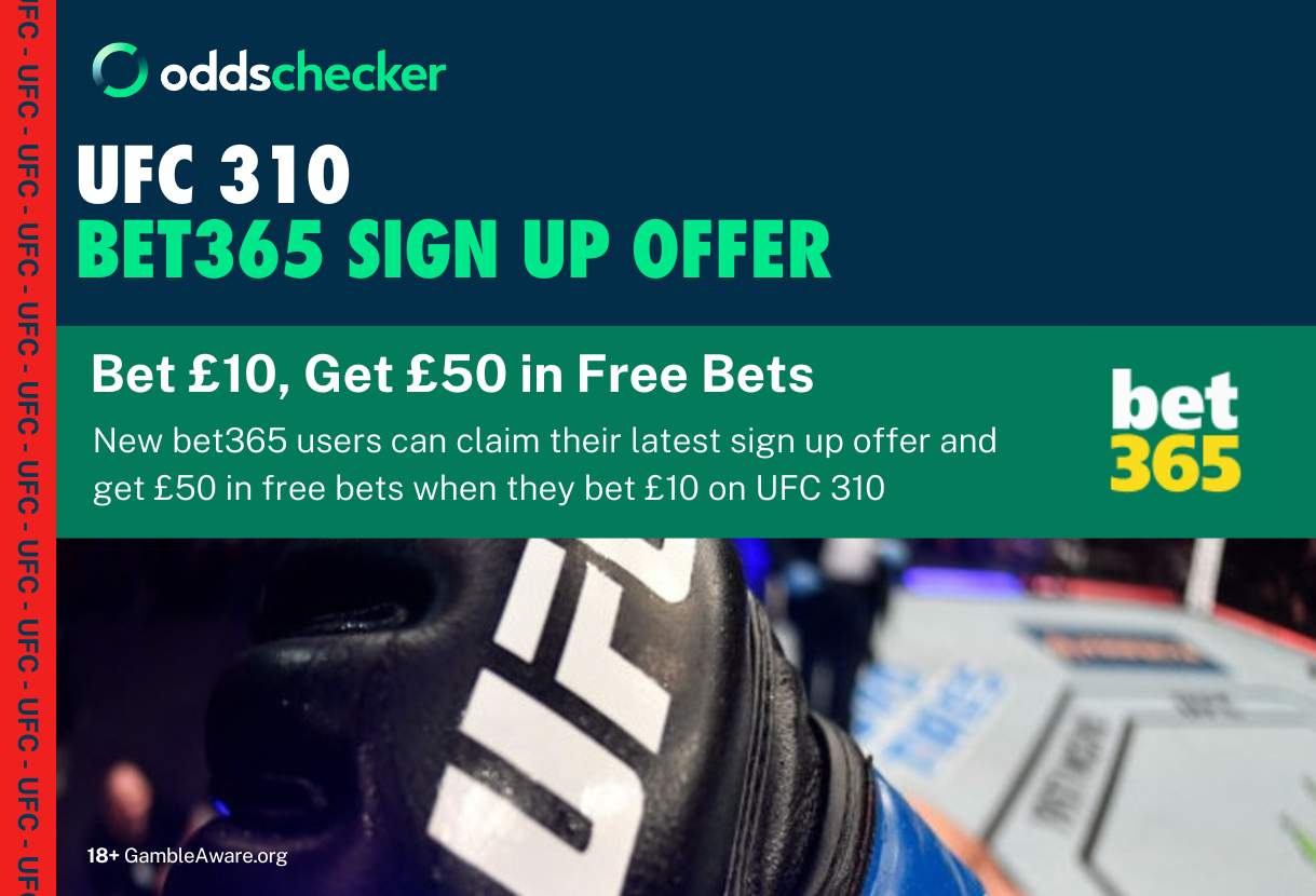bet365 UFC 310 Sign Up Offer: Bet £10, Get £50 on Pantoja v Asakura and Rakhmonov v Garry