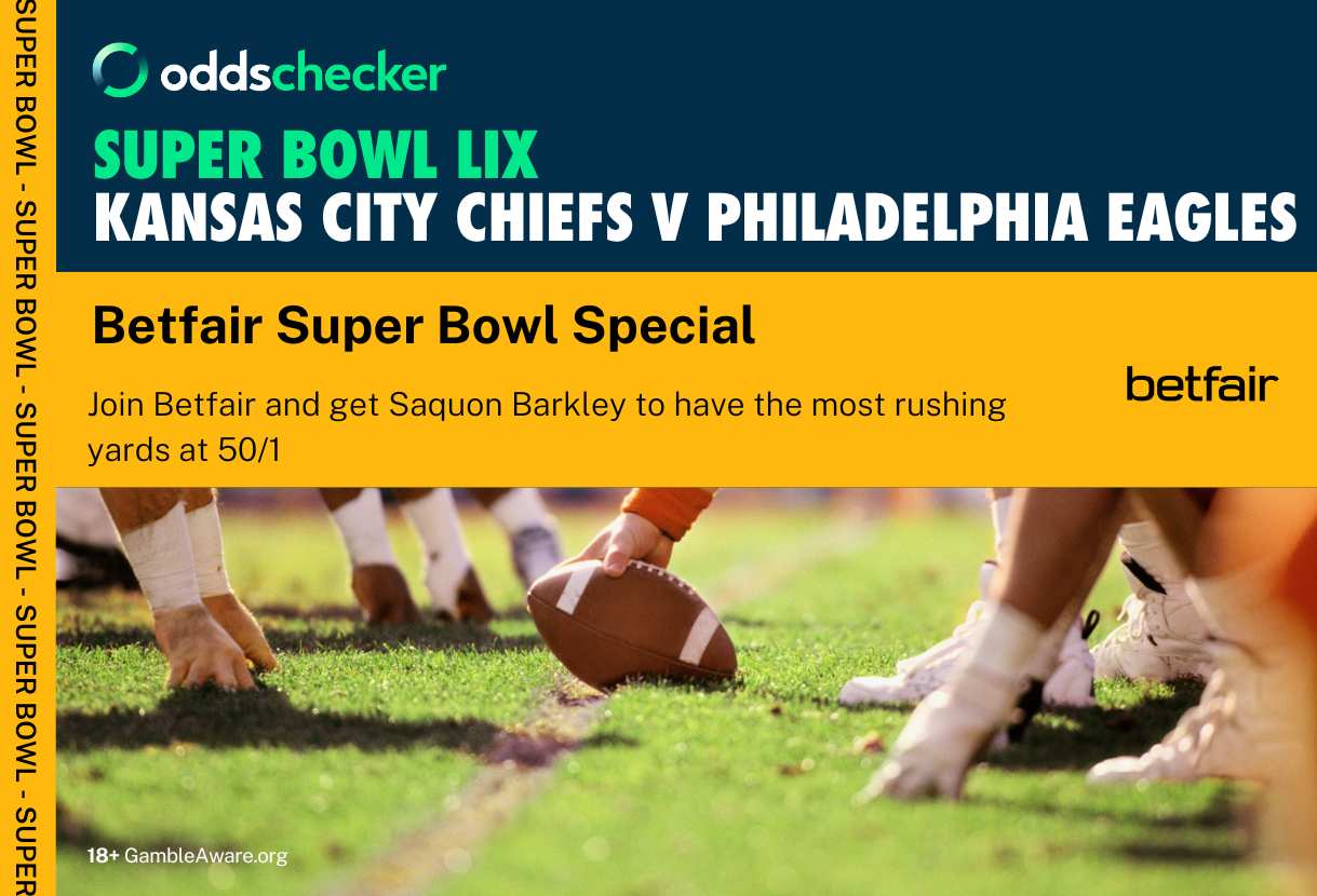 Saquon Barkley Betfair Offer: Get 50/1 on Eagles Star to Have Most Rushing Yards in Super Bowl