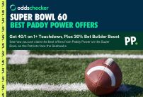Paddy Power Super Bowl Offers: Get 40/1 on 1+ Touchdown, Plus a Bet Builder Boost