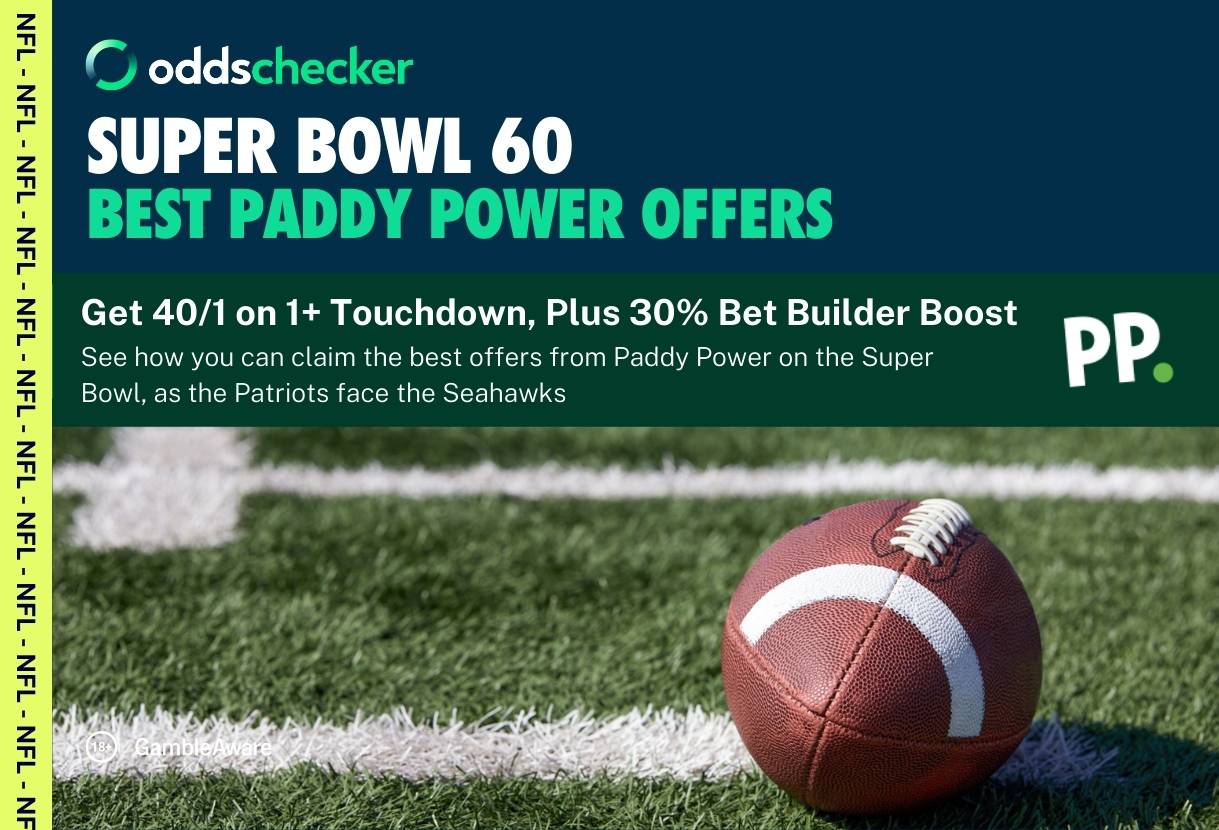 Paddy Power Super Bowl Offers: Get 40/1 on 1+ Touchdown, Plus a Bet Builder Boost