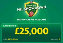 Win up to £25,000 on the Super Bowl with Paddy Power's NFL Showdown