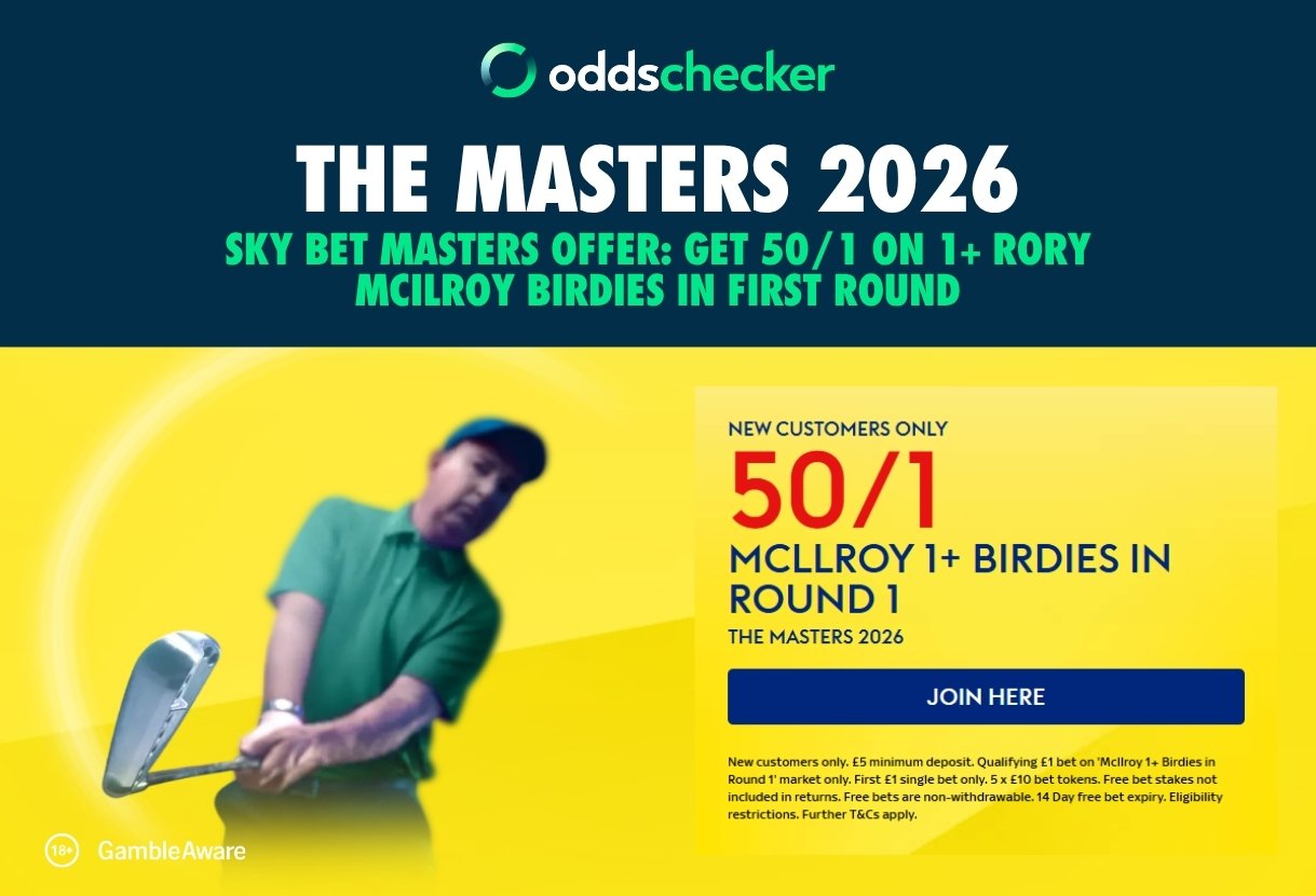 Sky Bet Masters Offer: Get 50/1 on 1+ Rory McIlroy Birdies in First Round