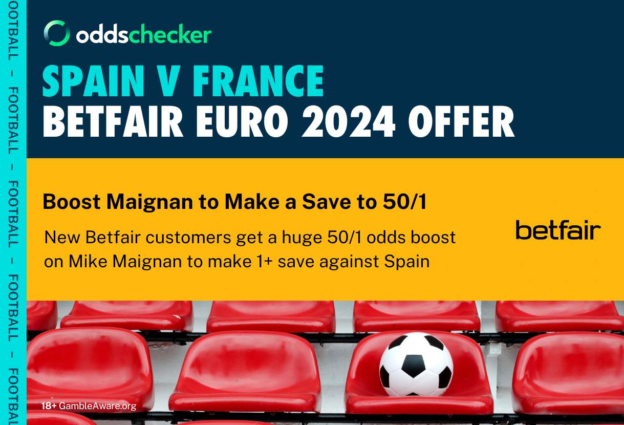 Betfair Euro 2024 Offer: Boost Maignan to Make 1+ Save in Spain v France to 50/1