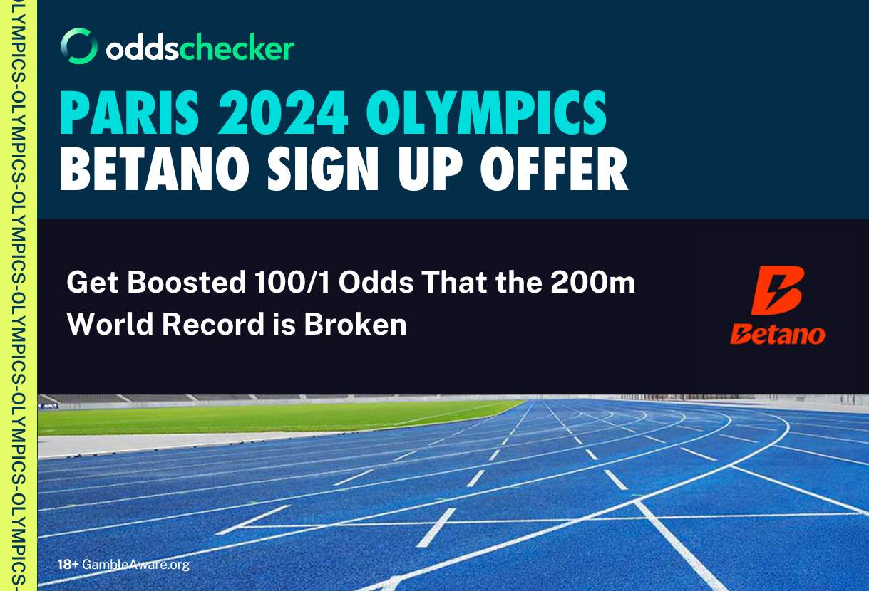 Betano Olympics Sign Up Offer: Get Boosted 100/1 Odds That the 200m World Record is Broken