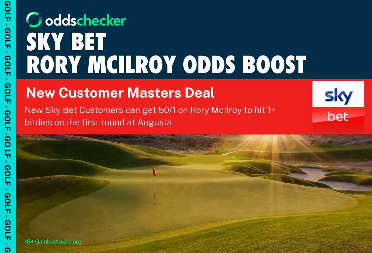 Rory McIlroy Odds Boost: Get 50/1 on McIlroy to Make 1 Birdie at Masters With Sky Bet