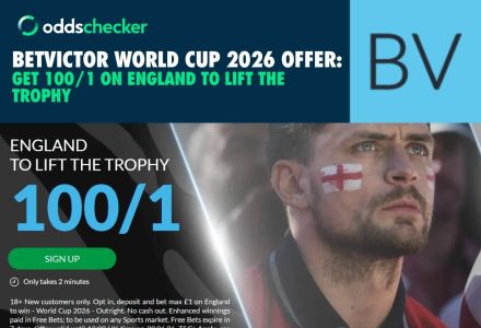 Claim Boosted 100/1 odds on England to Win the 2026 World Cup with BetVictor 