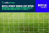 BOYLE Sports World Cup Boost: Argentina, Brazil, France, Netherlands all to Win First Matches Was 9/2 Now 6/1