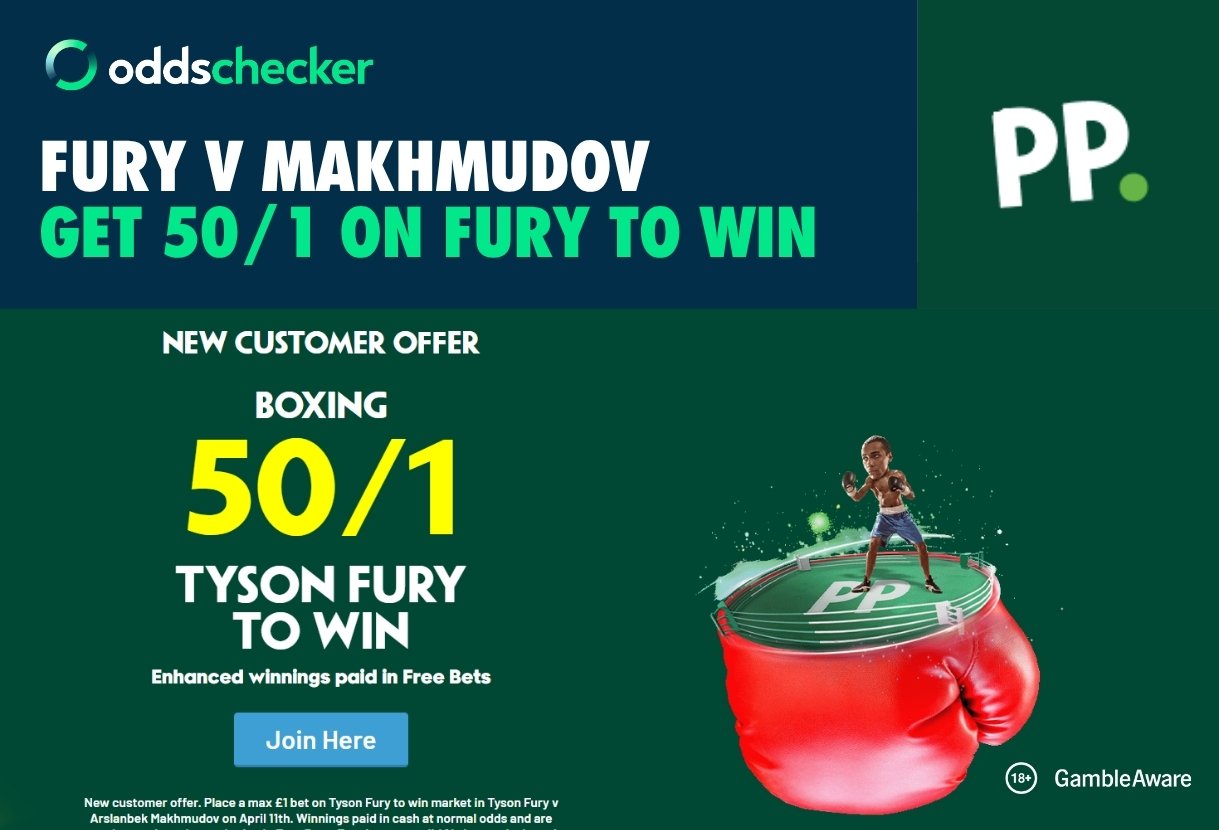 Paddy Power Sign Up Offer: Get 50/1 on Tyson Fury to Beat Makhmudov
