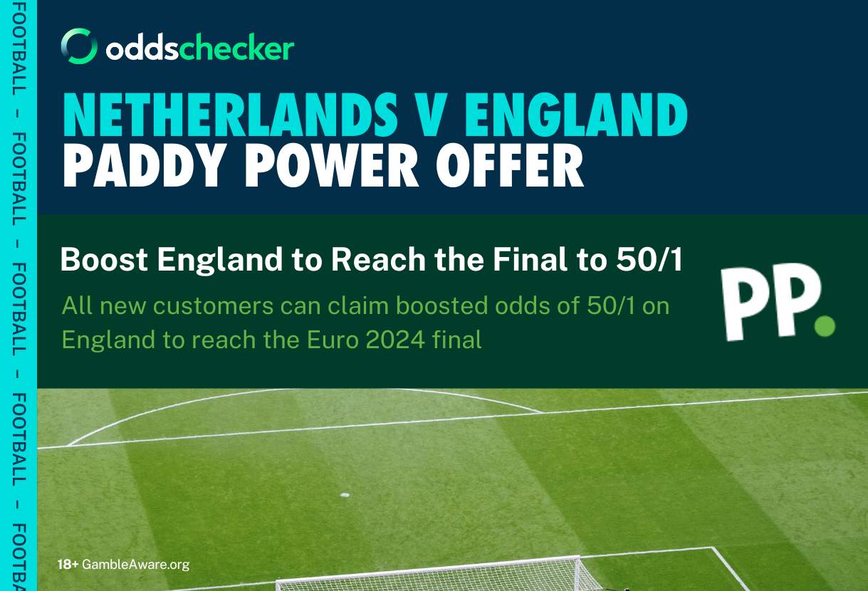 England 50/1 Promotion: Get 50/1 Odds on England to Make the Euro 2024 Final With Paddy Power