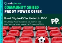 Paddy Power Community Shield Odds Boost: Get 45/1 on Man City or 100/1 on Man United