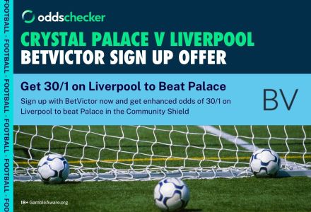 Get 30/1 on Liverpool to Beat Crystal Palace with the BetVictor Community Shield Offer