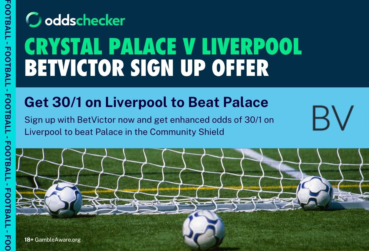 Get 30/1 on Liverpool to Beat Crystal Palace with the BetVictor Community Shield Offer