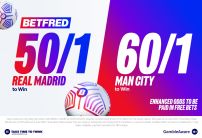 Betfred UCL Sign Up Offer: Get 50/1 on Real Madrid or 60/1 on Man City
