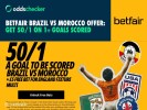 Brazil vs Morocco World Cup Offer: Claim 50/1 on 1+ Goals Scored with Betfair 
