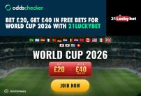 21LuckyBet Sign Up Offer: Bet £20, Get £40 in Free Bets for the 2026 World Cup 