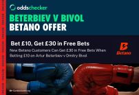 Betano Beterbiev vs Bivol Offer: Bet £10 get £30 in Free Bets when you bet on the fight