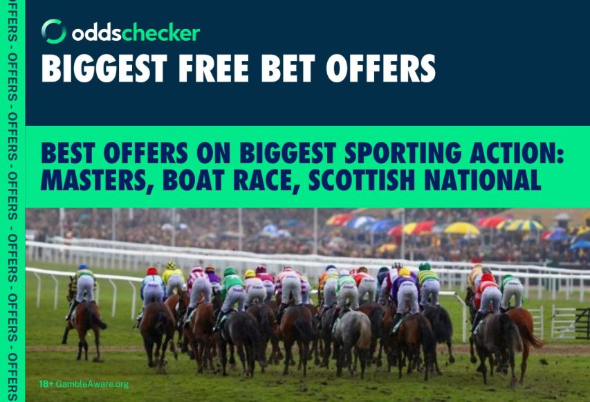Biggest Offers For This Weekend's Sport: Free Bets on Masters, Boat Race and Scottish Grand National