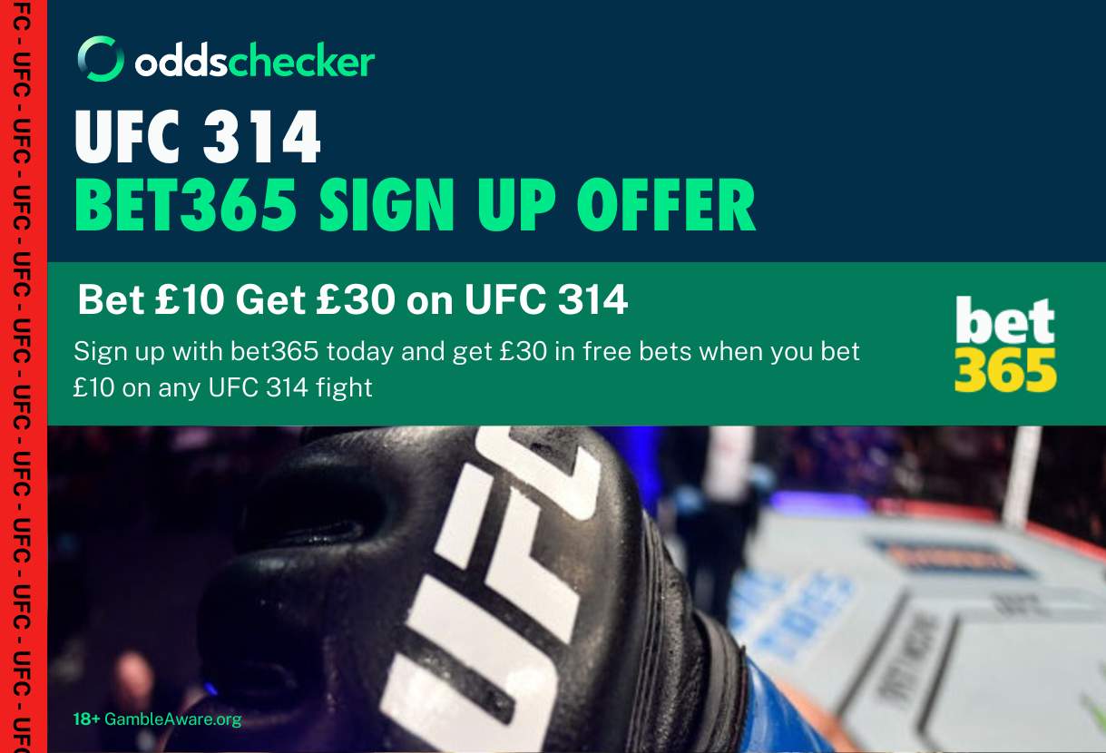 bet365 Sign Up Offer: Bet £10 on UFC 314, Get £30 in Free Bets, Chandler v Pimblett Odds