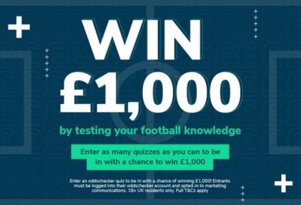 Win £1000 by playing an oddschecker football quiz