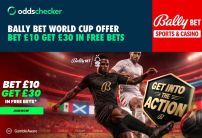Bally Bet World Cup Offer: Bet £10, Get £30 in Free Bets + 20% Acca Boost