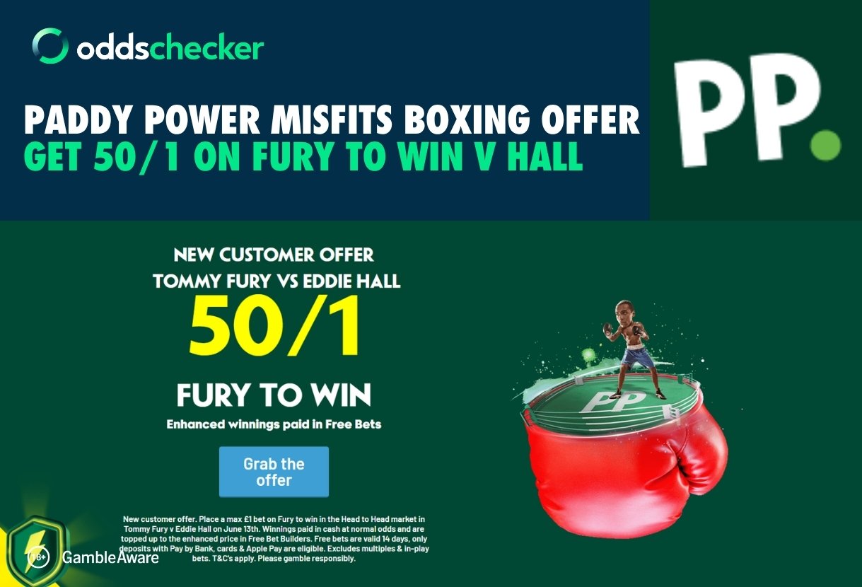 Paddy Power Sign Up Offer: Get 50/1 on Tommy Fury to Beat Eddie Hall at Tonight's Misfits Boxing