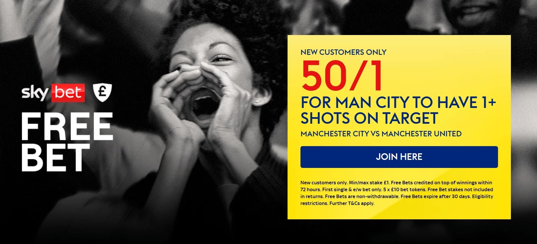 Man City v Man United: Get Boosted Odds of 50/1 on 1+ City Shot on Target with Sky Bet