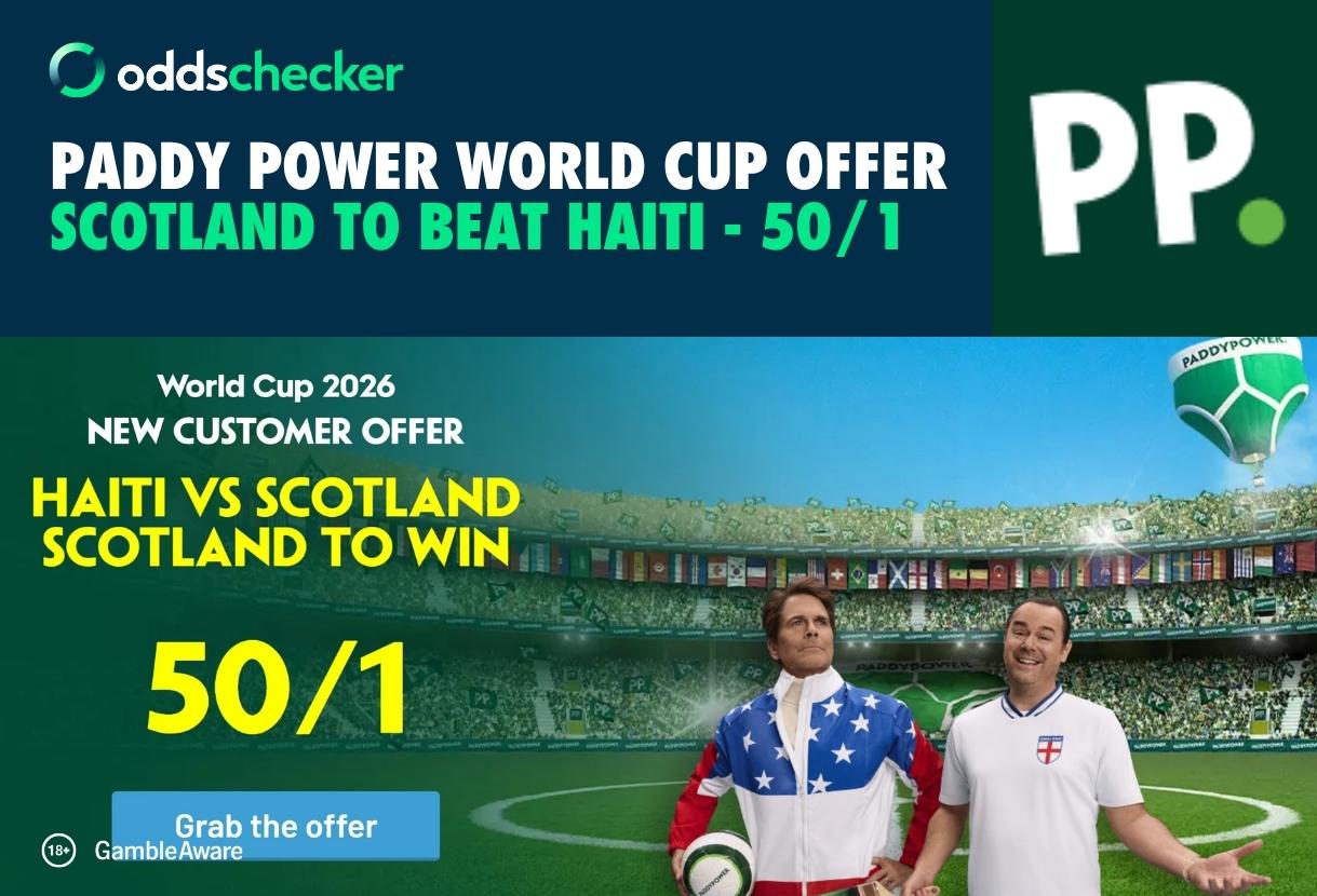 Paddy Power World Cup Offer: Get 50/1 on Scotland to Beat Haiti