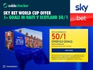 Haiti v Scotland: Get 50/1 on 1+ Goals Scored with the Sky Bet World Cup Offer