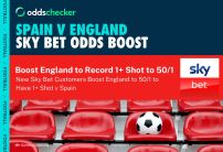 Euro 2024 Final Promotion: Sky Bet 50/1 Odds Boost For 1 or More England Shots v Spain